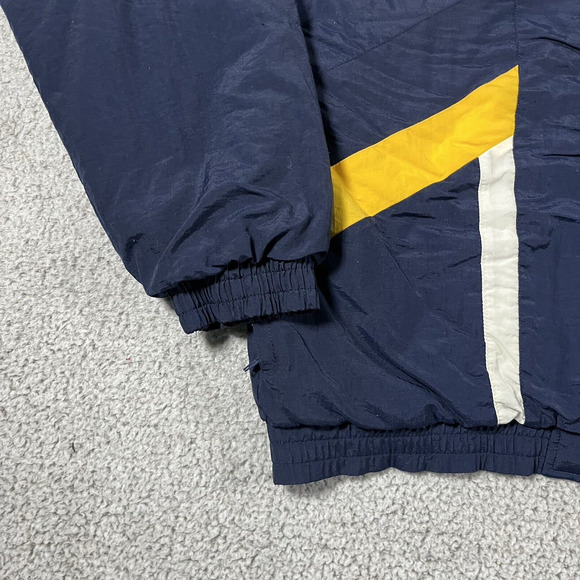 Notre Dame Jacket Mens L Blue Reebok Vintage 90s Nylon Windbreaker Full Zip NCAA - Picture 10 of 16